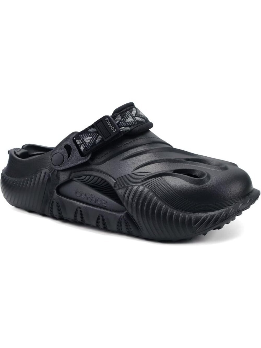 Men's Black Recovery Clogs Comfortable Orthopedic Mules Thick Sport Sandal Shoes